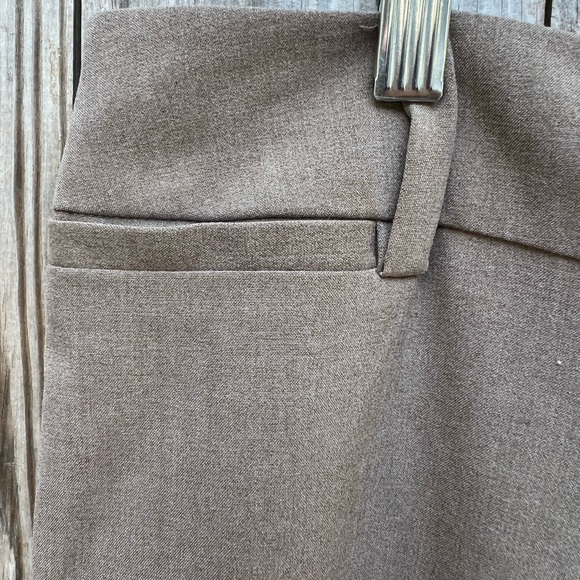 AB STUDIO Townsend Lined Taupe Slight Flare Work Pants size 2 NWT - Picture 3 of 10